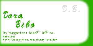 dora bibo business card